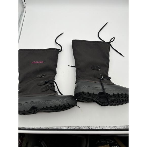 Women’s Cabela’s Insulated Winter Snow Boots Size 8 Black Excellent Condition - Picture 2 of 6